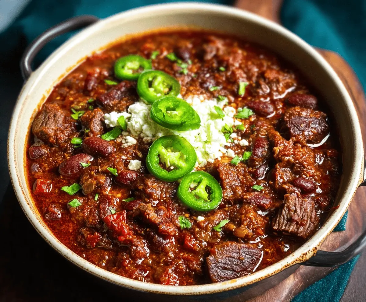 Award Winning Short Rib and Chorizo Chili