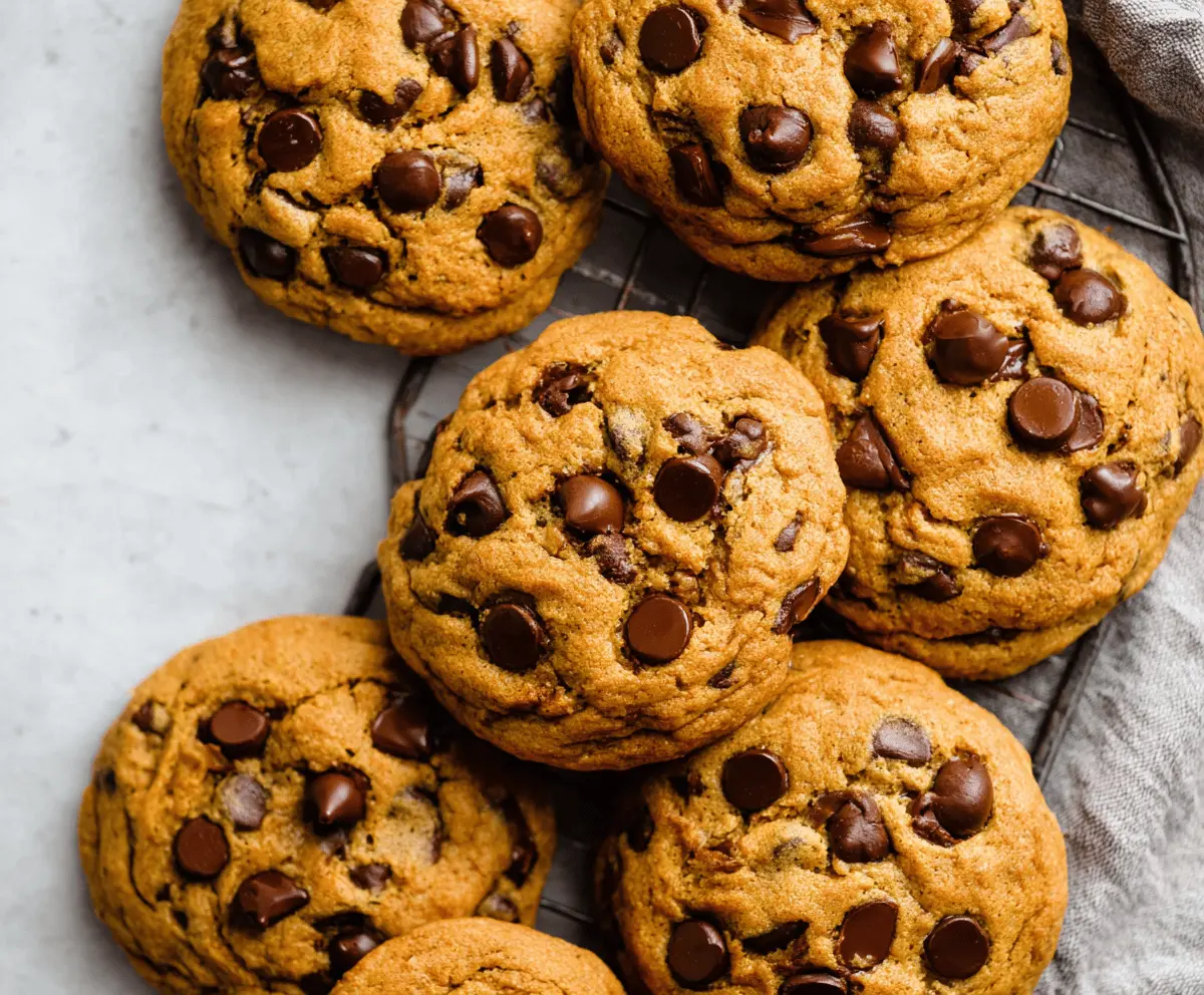 Chewy Pumpkin Chocolate Chip Cookies