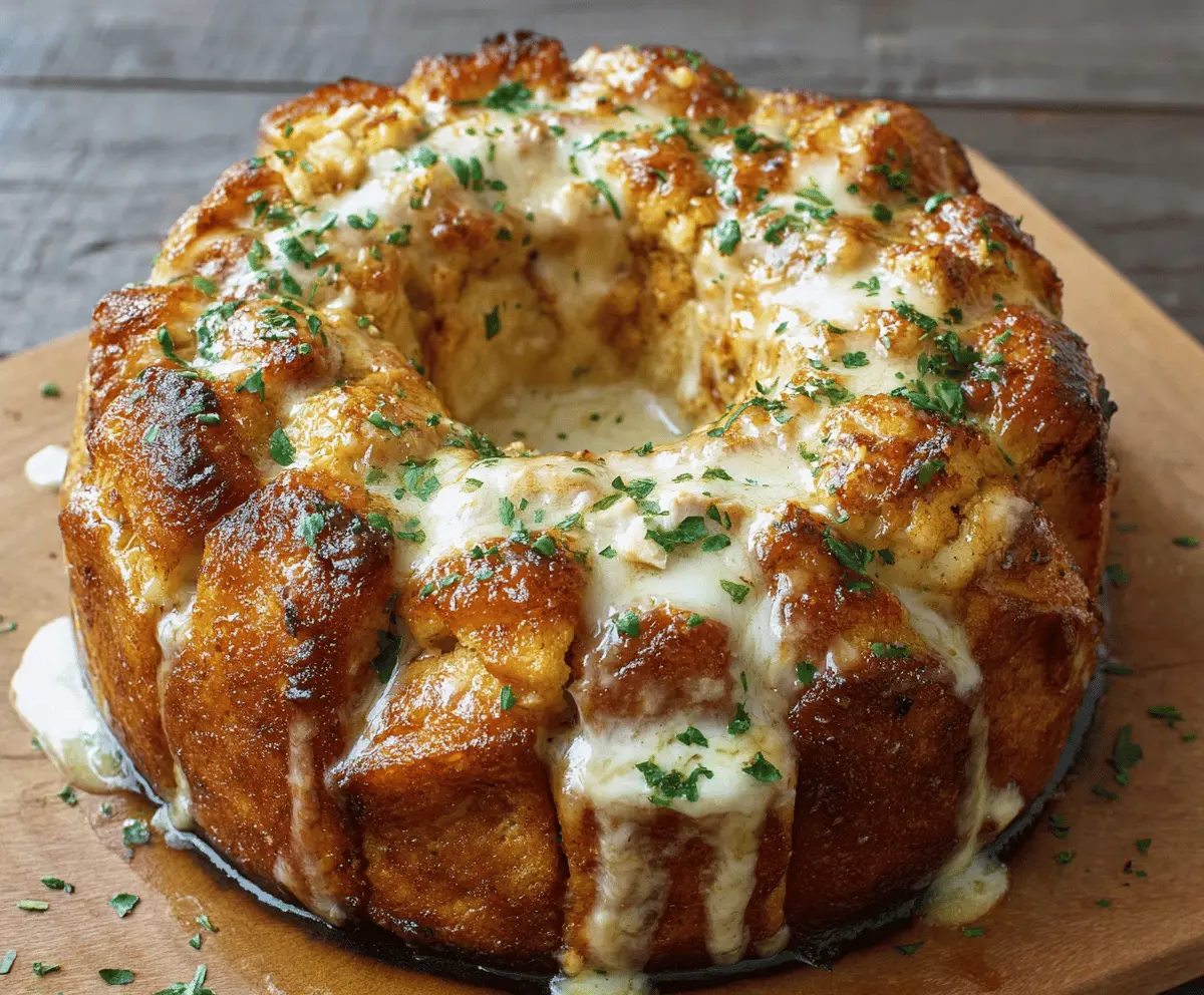 Easy Chicken Alfredo Monkey Bread Recipe – Cheesy, Creamy, and Perfect!