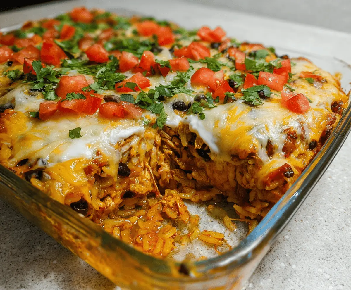 Chicken Burrito Casserole