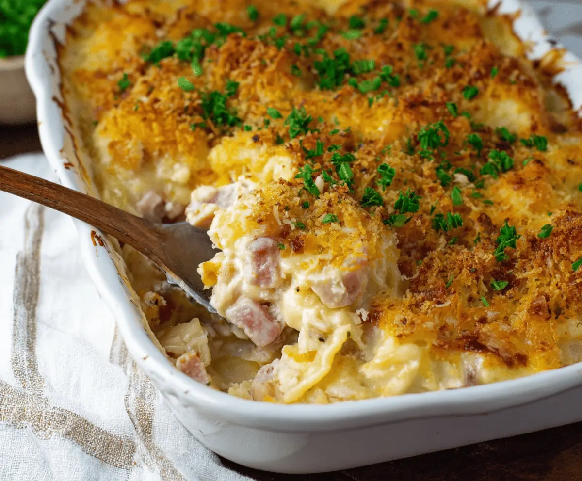 Easy Chicken Cordon Bleu Casserole Recipe—Creamy & Delicious