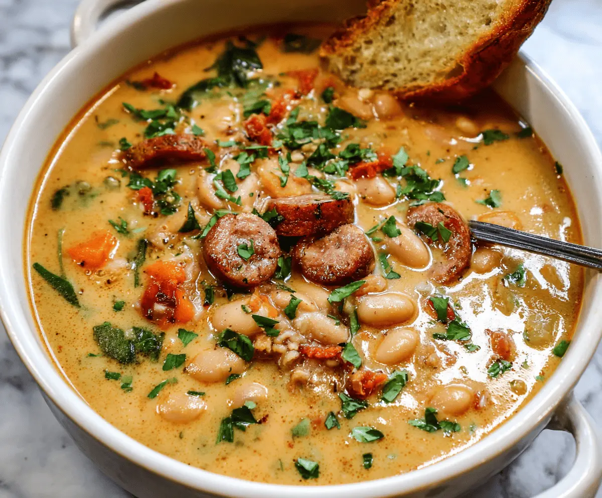 Creamy Sausage and Bean Soup Recipe - Easy & Delicious