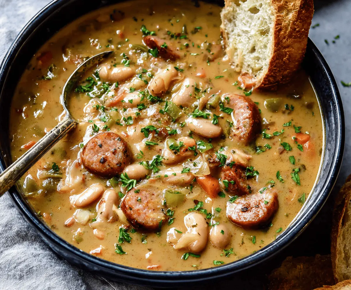 Creamy Sausage and Bean Soup Recipe - Easy & Delicious