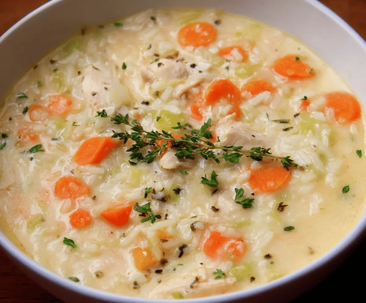 Creamy Chicken and Rice Soup Recipe – Easy, Comforting & Delicious