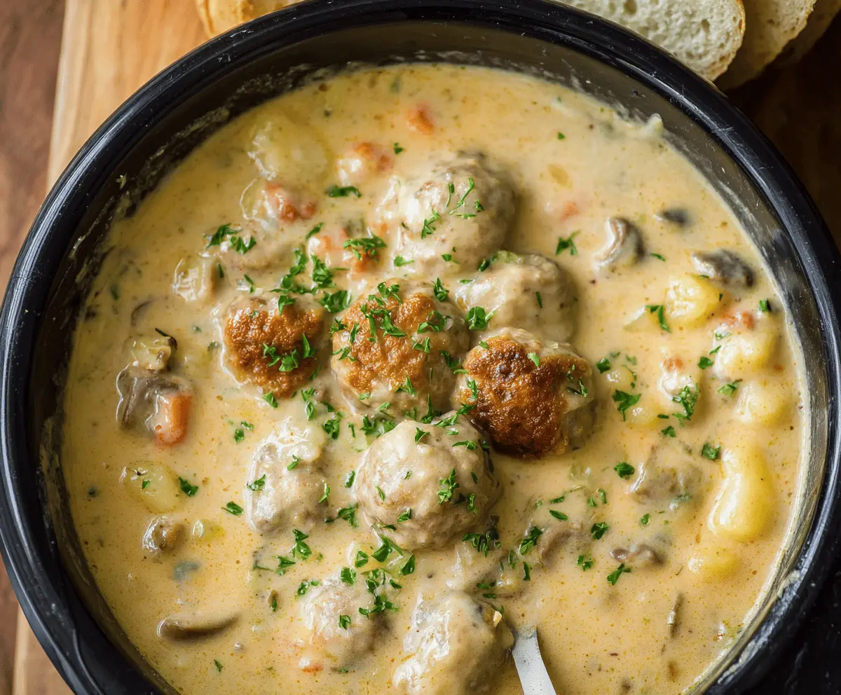Creamy Meatball Soup