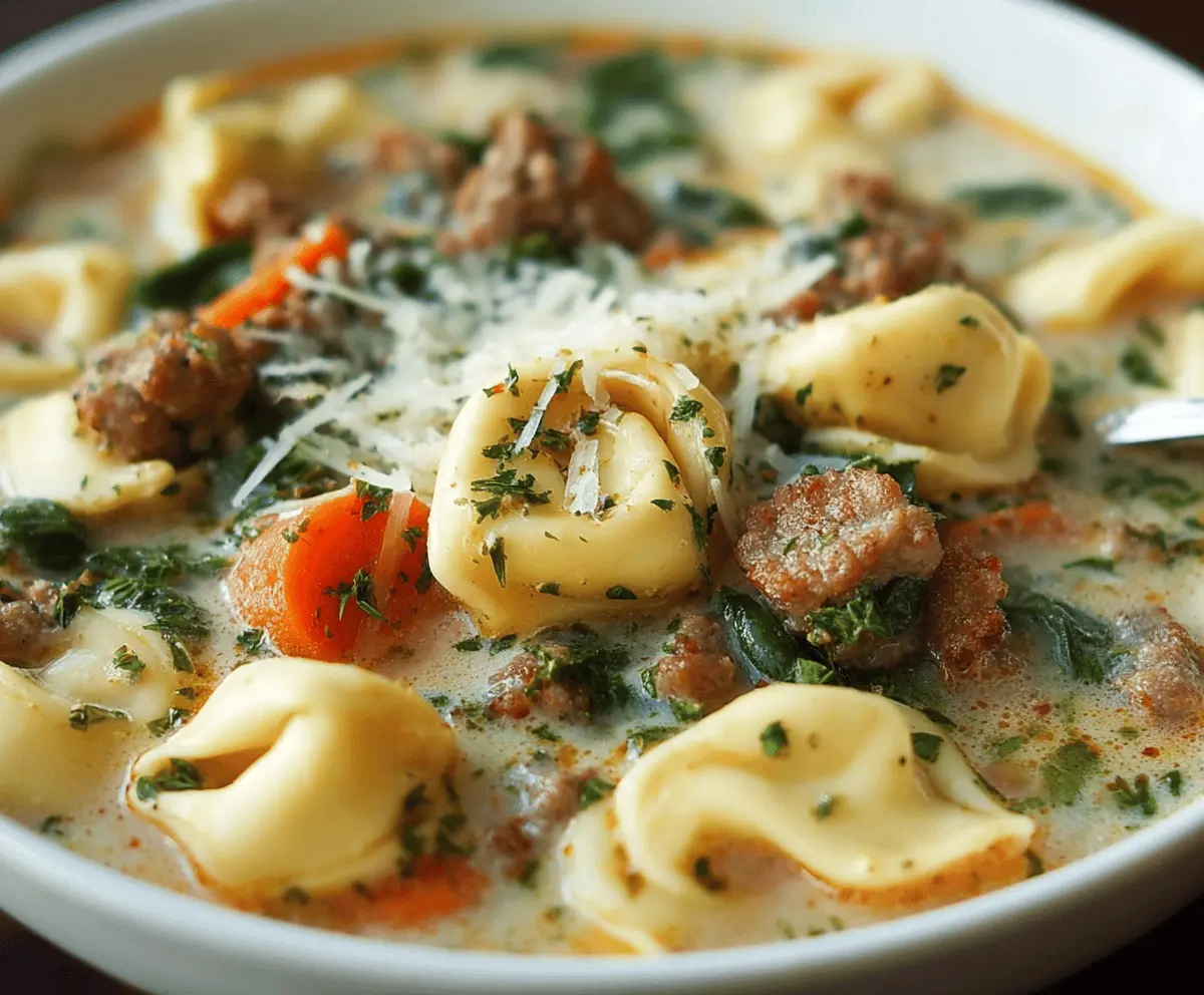 Creamy Sausage Tortellini Soup