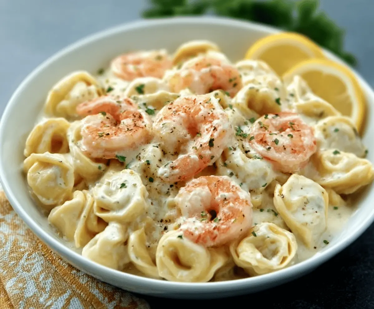 Creamy Shrimp Tortellini Alfredo