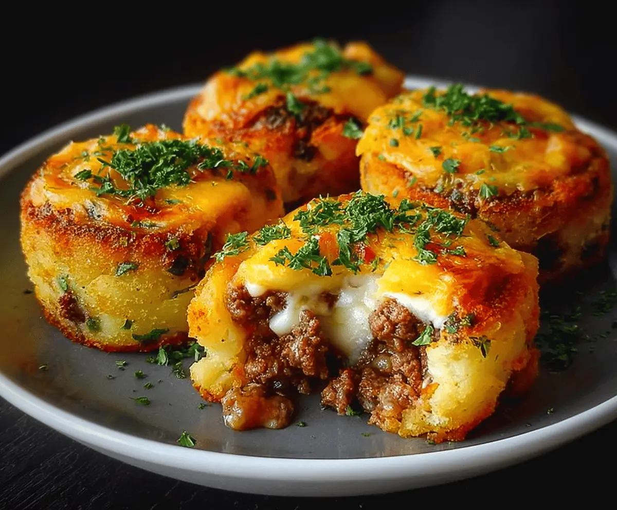 Crispy Cheese & Beef Stuffed Mashed Potatoes Recipe