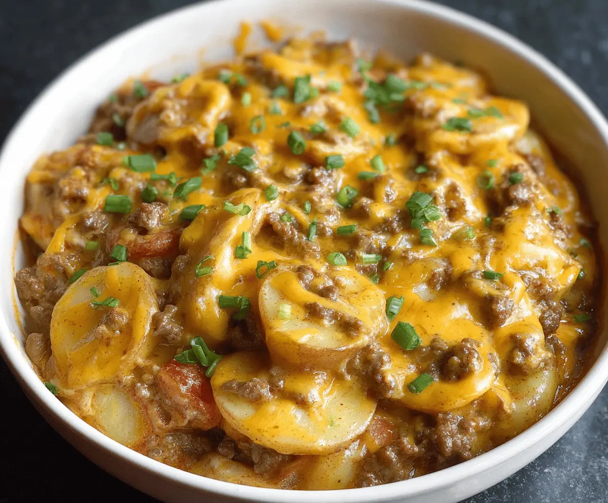 Crockpot Hamburger Potato Casserole