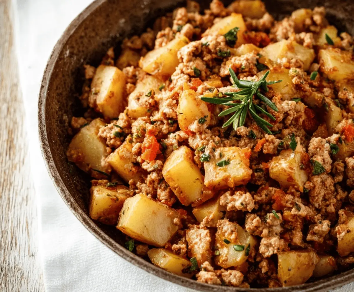 Easy Ground Turkey and Potato Skillet Recipe