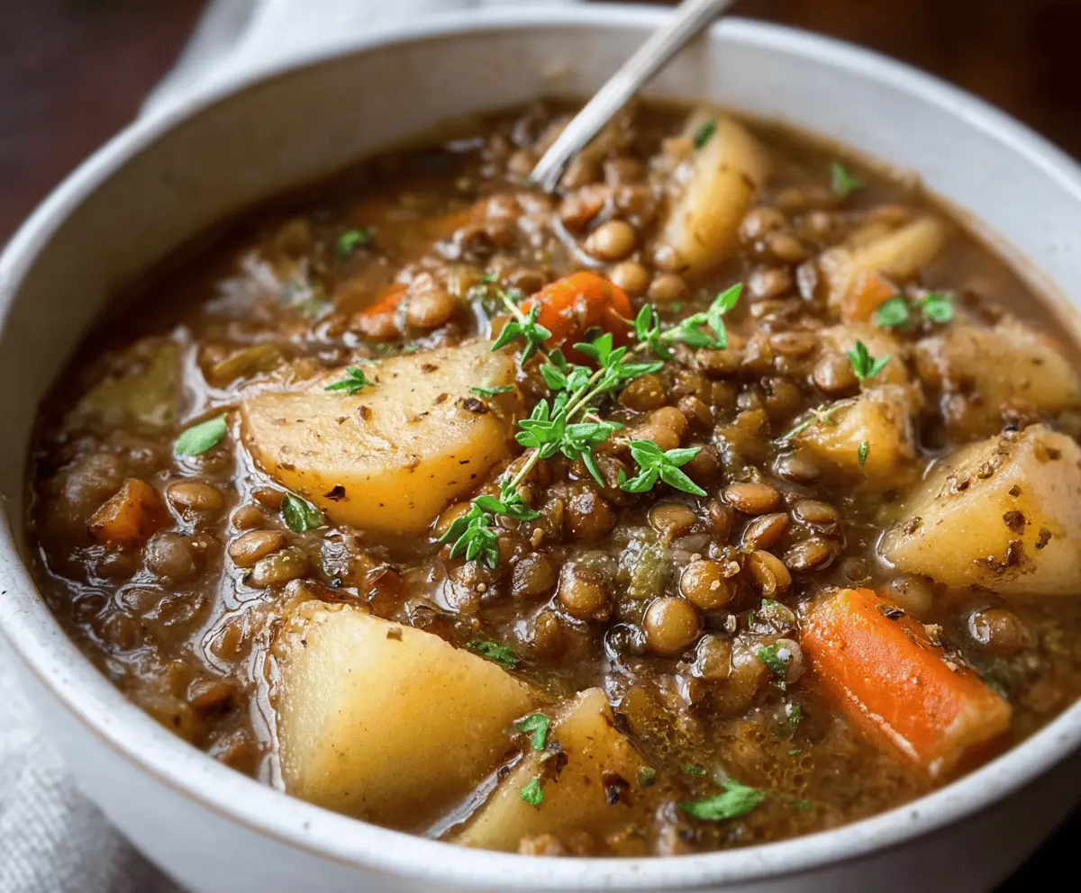 Hearty Lentil and Potato Soup