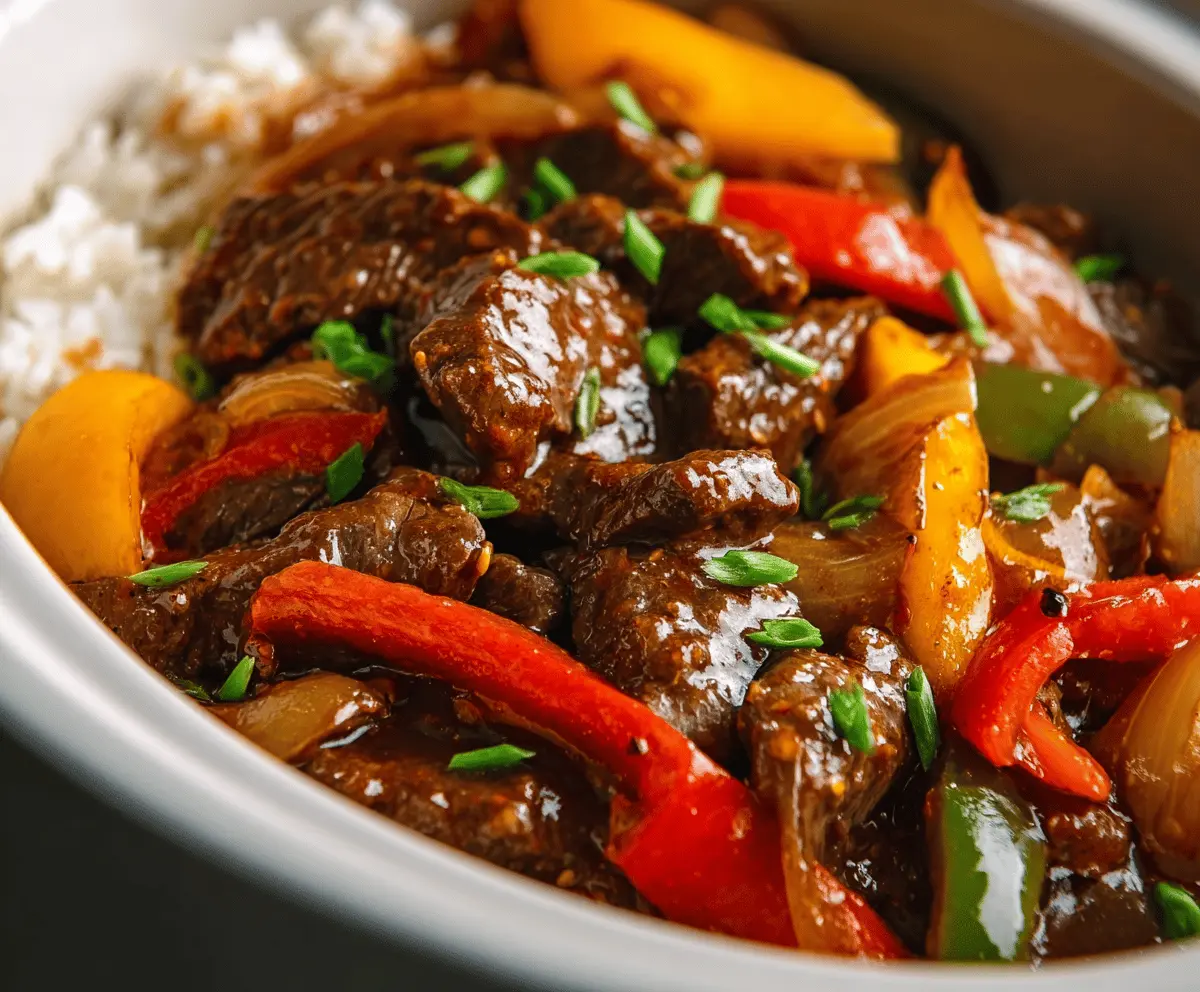 Easy Crock Pot Pepper Steak Recipe for Tender Beef