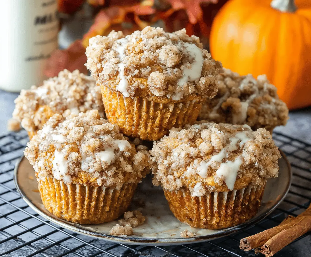 Easy Pumpkin Streusel Muffins Recipe with Crunchy Topping