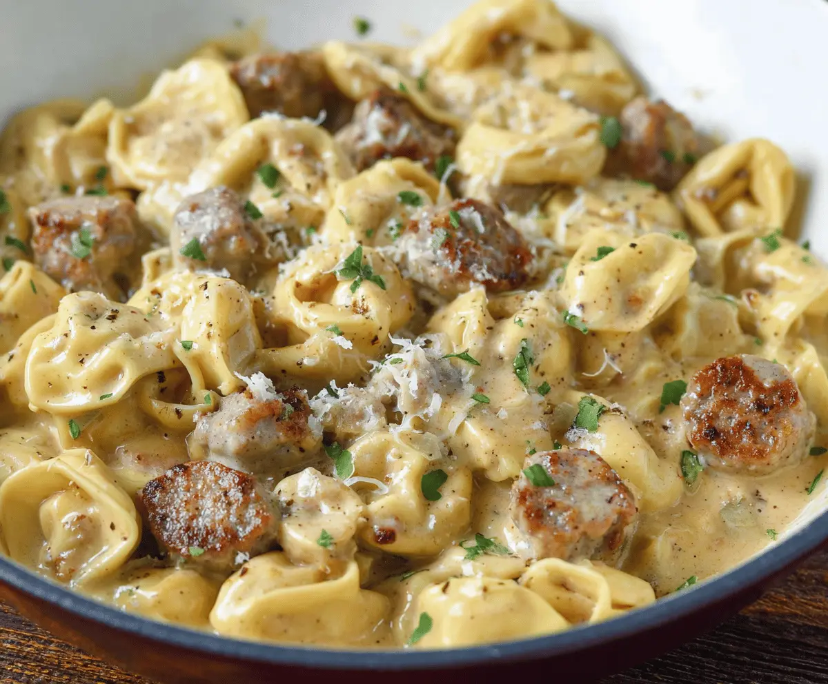 Sausage Tortellini Alfredo