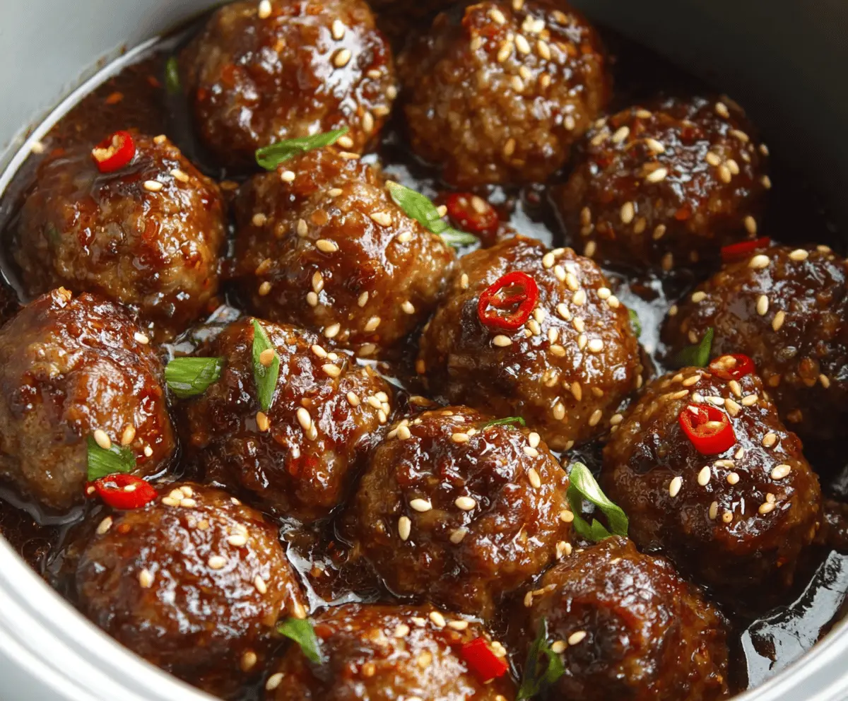 Easy Sweet Chili Meatballs Recipe in Crockpot