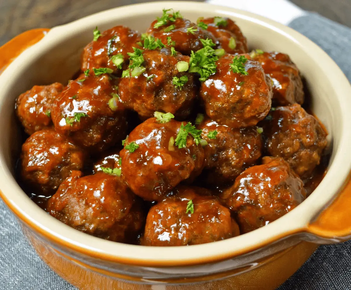 Easy Sweet Chili Meatballs Recipe in Crockpot