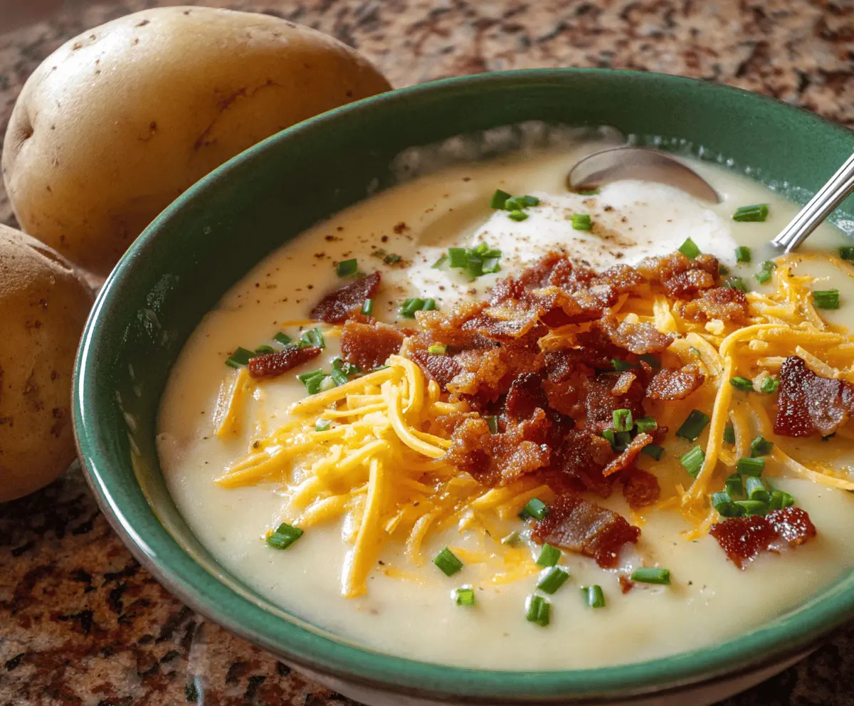 Creamy Baked Potato Soup Recipe – Easy & Delicious