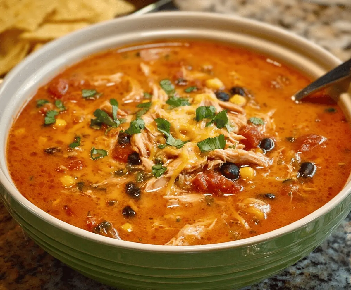 Easy Chicken Enchilada Soup Recipe – Cozy & Delicious
