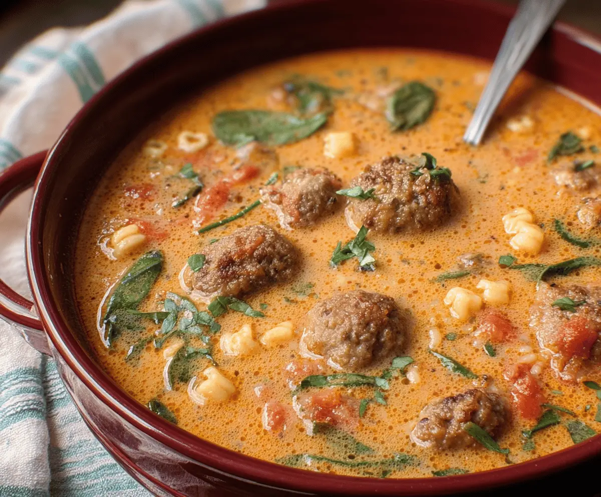 Creamy Italian Meatball Soup Recipe – Easy & Delicious Meal