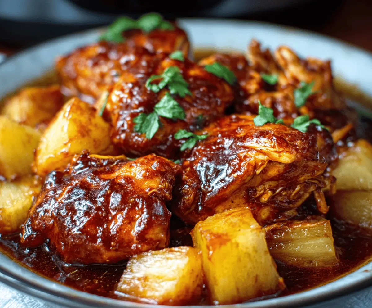 Easy Crockpot Pineapple BBQ Chicken Recipe – Sweet & Tangy Dinner