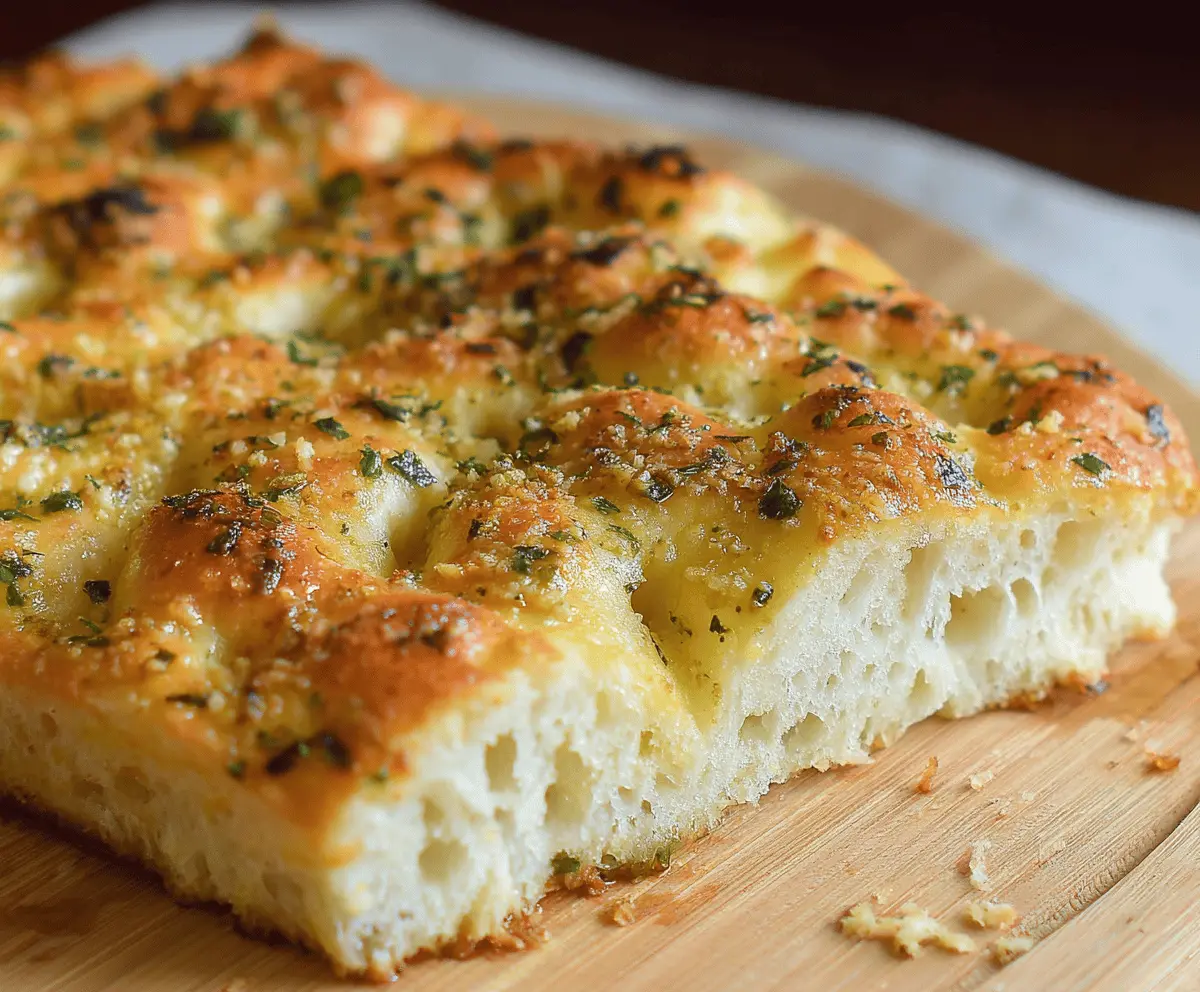 Garlic Parmesan Focaccia Recipe – Easy Savory Italian Bread