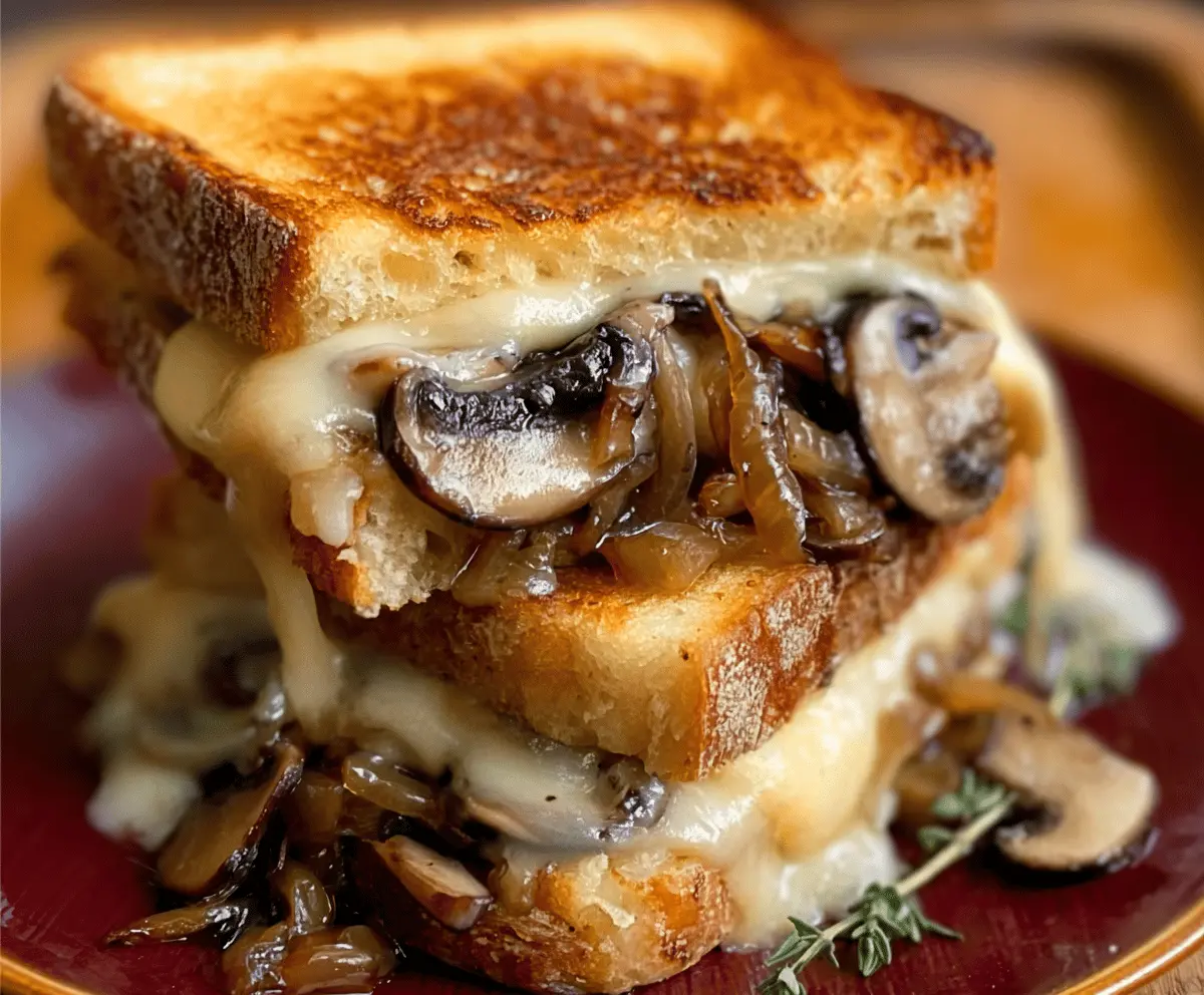Ultimate Grilled Cheese with Gouda, Roasted Mushrooms & Onions