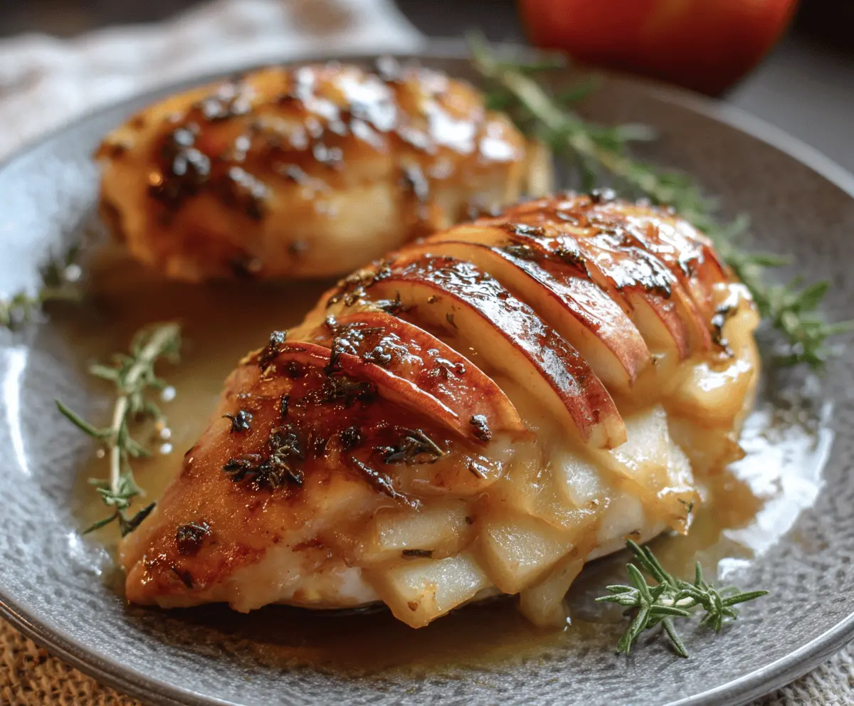 Delicious Maple Glazed Apple & Brie Stuffed Chicken Recipe