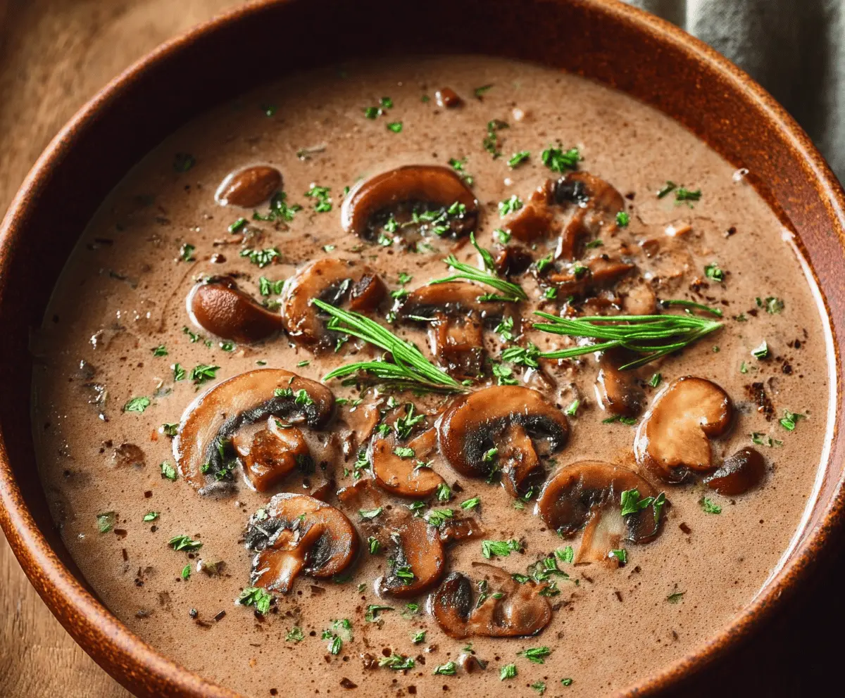 Easy Creamy Mushroom Soup Recipe – Quick & Delicious