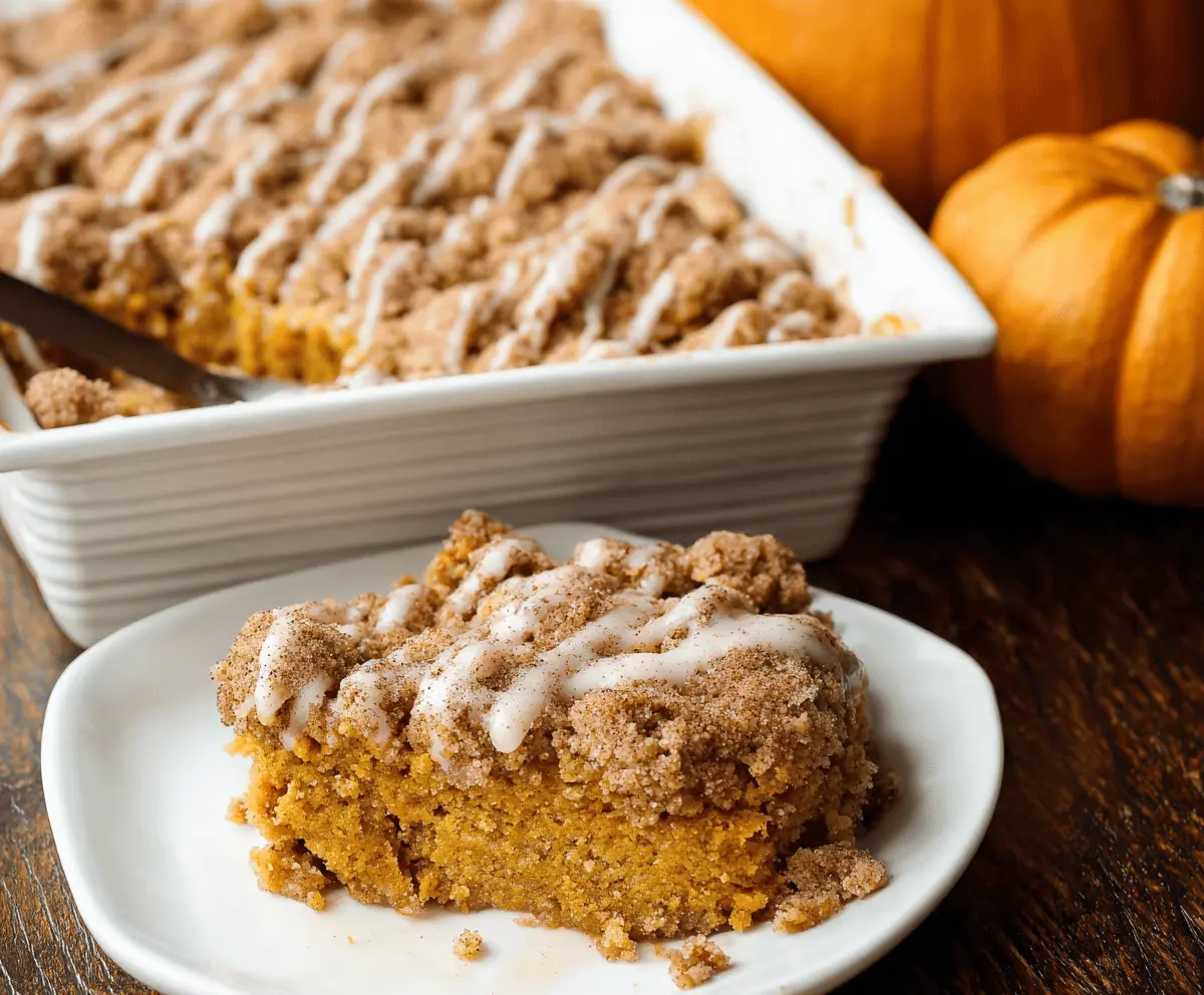 Easy Pumpkin Pie Crisp with Cinnamon Streusel Topping