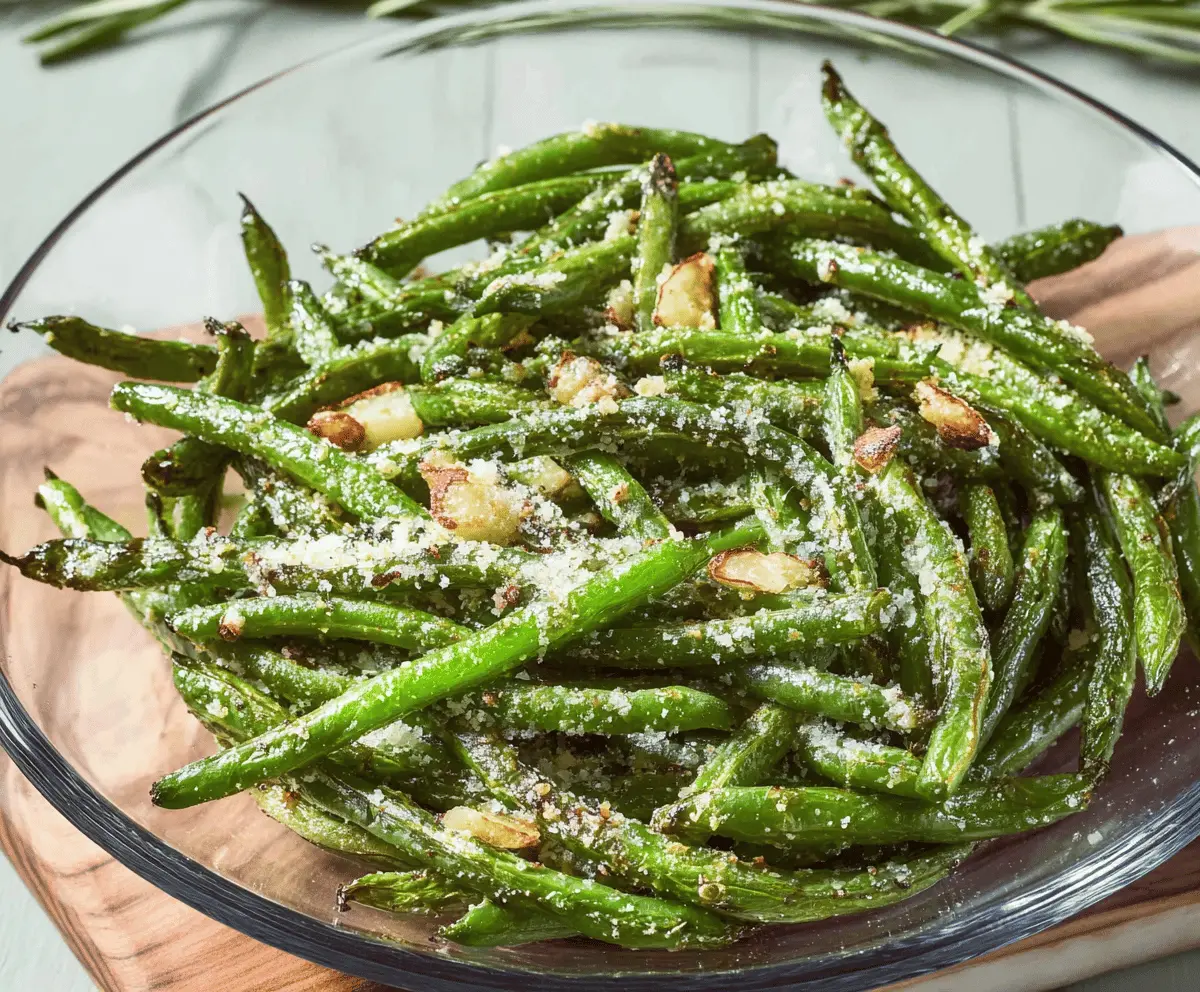Crispy Roasted Parmesan Green Beans Recipe
