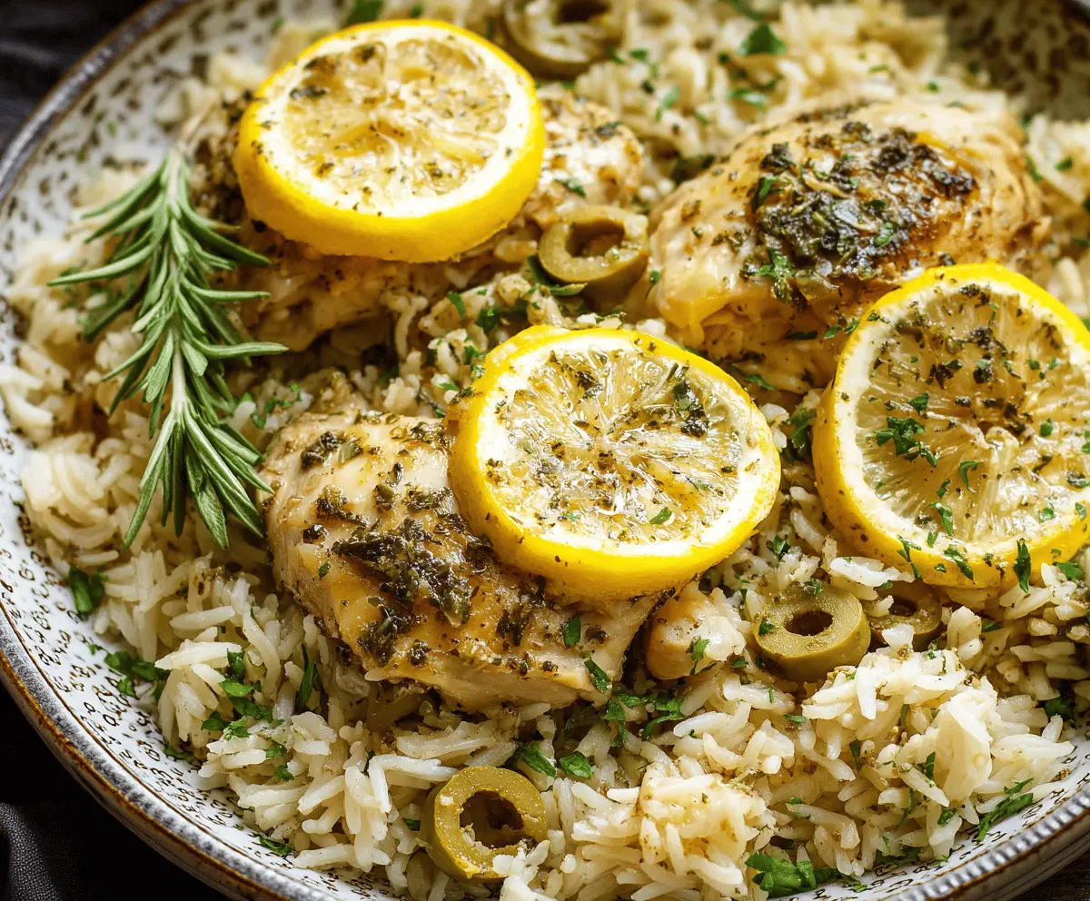 Slow Cooker Lemon Herb Chicken with Flavorful Rice