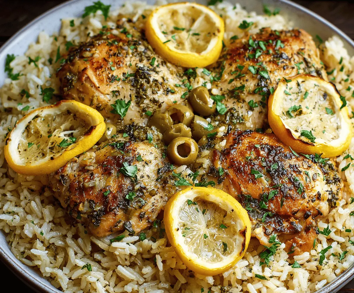 Slow Cooker Lemon Herb Chicken with Flavorful Rice