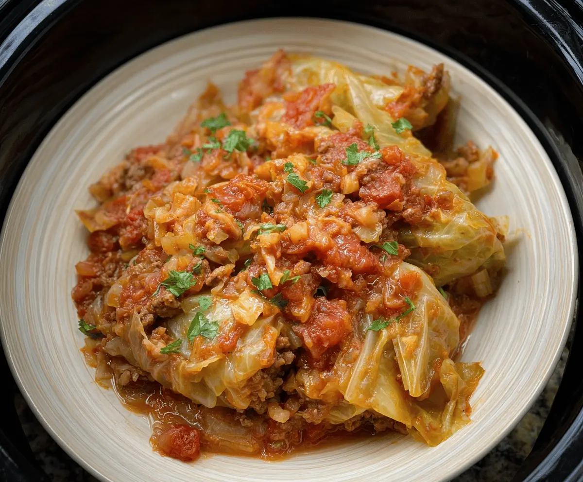 Easy Slow Cooker Unstuffed Cabbage Rolls Recipe – Comfort Food Made Simple