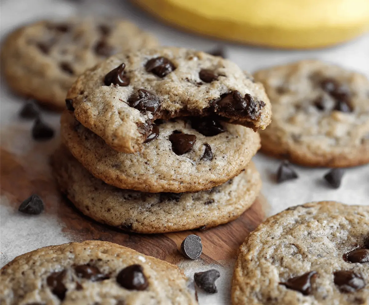 Best Soft and Chewy Banana Chocolate Chip Cookie Recipe
