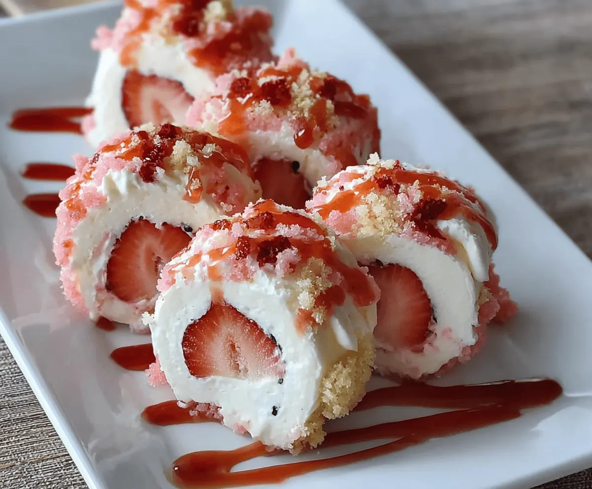 Easy Strawberry Shortcake Sushi Rolls Recipe for a Sweet Treat
