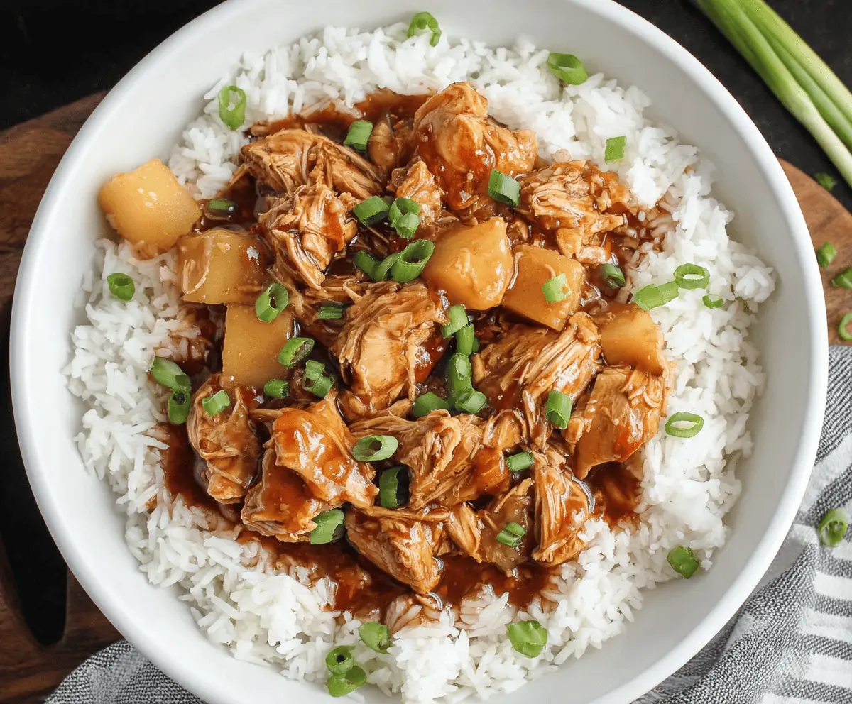 Easy Sweet Hawaiian Crockpot Chicken Recipe