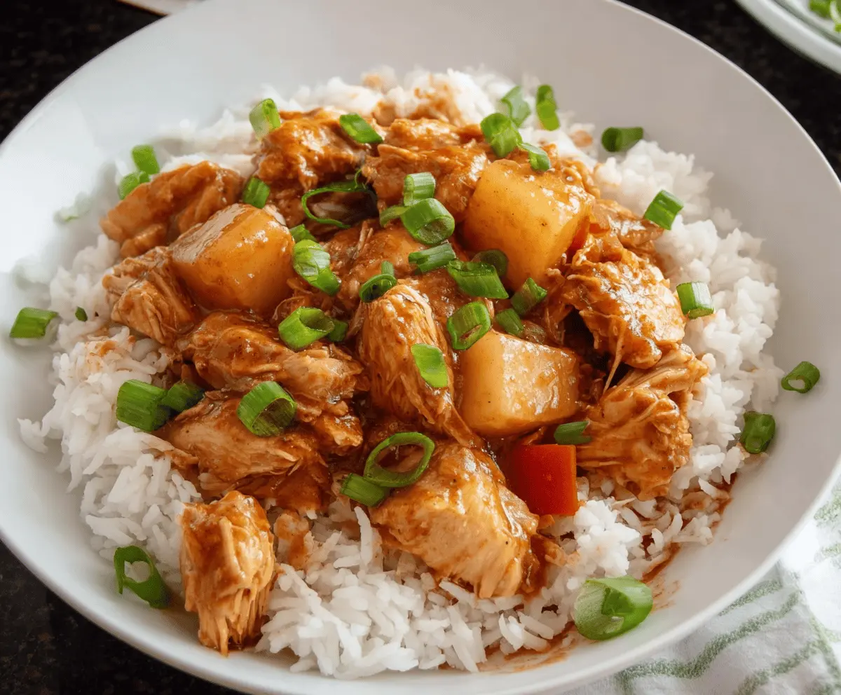 Easy Sweet Hawaiian Crockpot Chicken Recipe