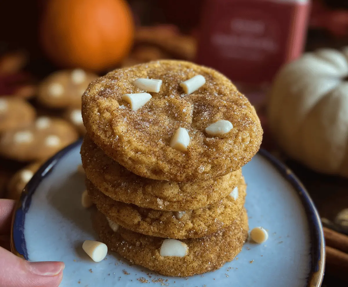 Best White Chocolate Pumpkin Snickerdoodle Cookies Recipe
