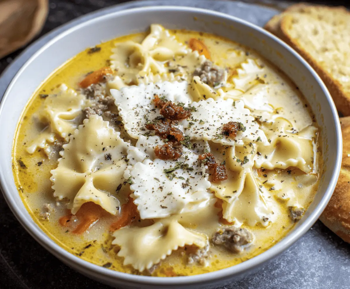 Creamy White Lasagna Soup Recipe – Easy Comfort Food