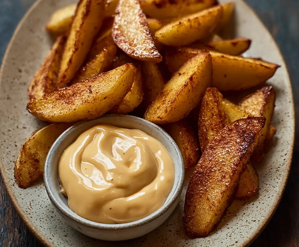 Crispy Air Fried Apple Wedges