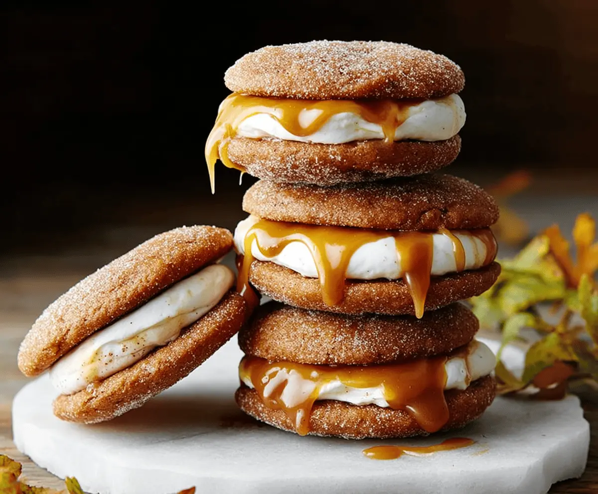 Apple Cider Whoopie Pies with Caramel