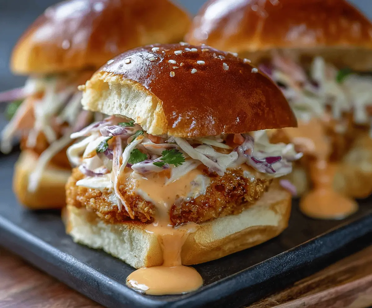 Easy Bang Bang Chicken Sliders