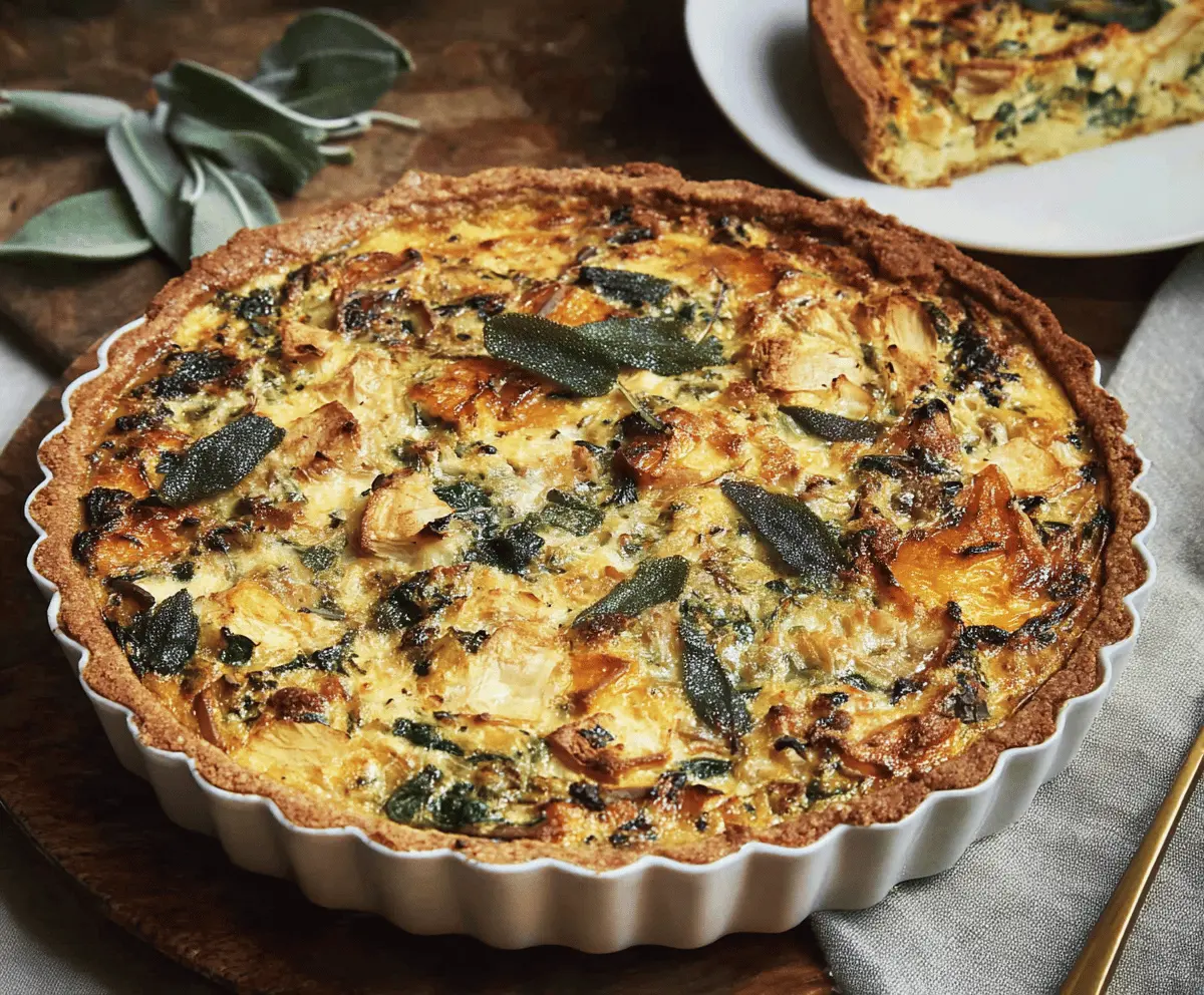 Easy Butternut Squash Sage Quiche
