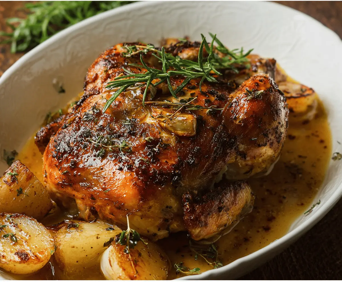 Easy Cider Maple Roasted Cornish Hen