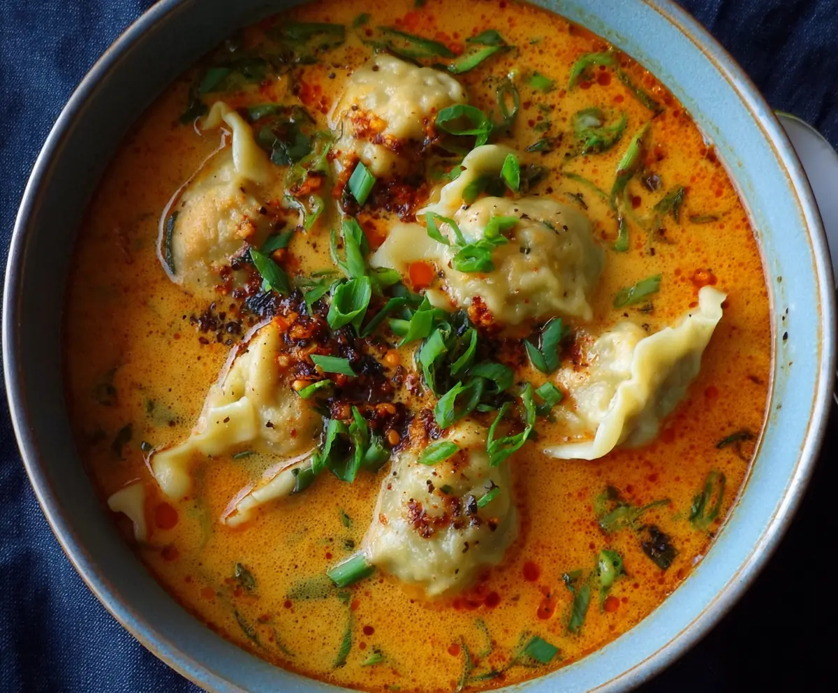 Creamy Coconut Curry Soup with Dumplings
