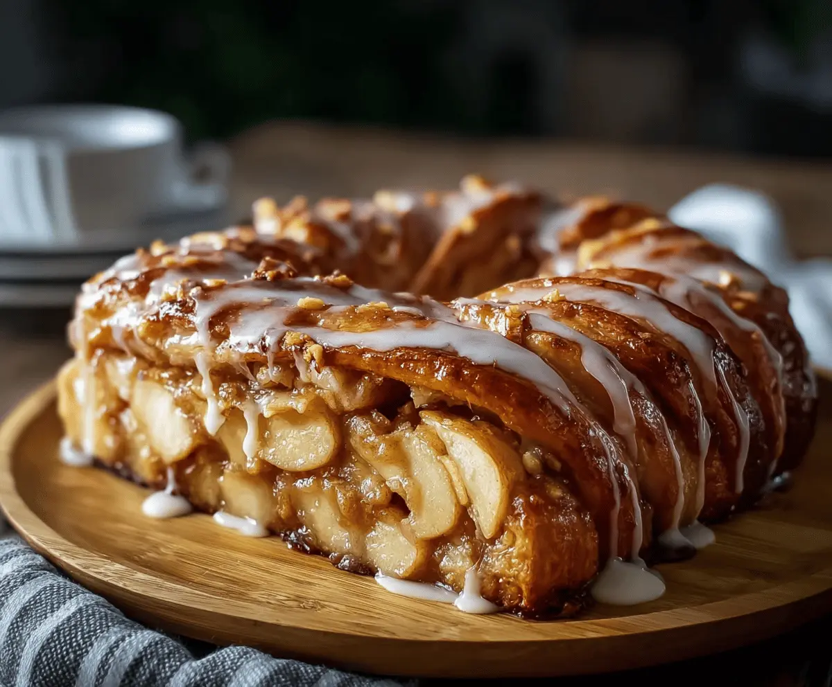 Cozy Apple Kringle with Vanilla Glaze