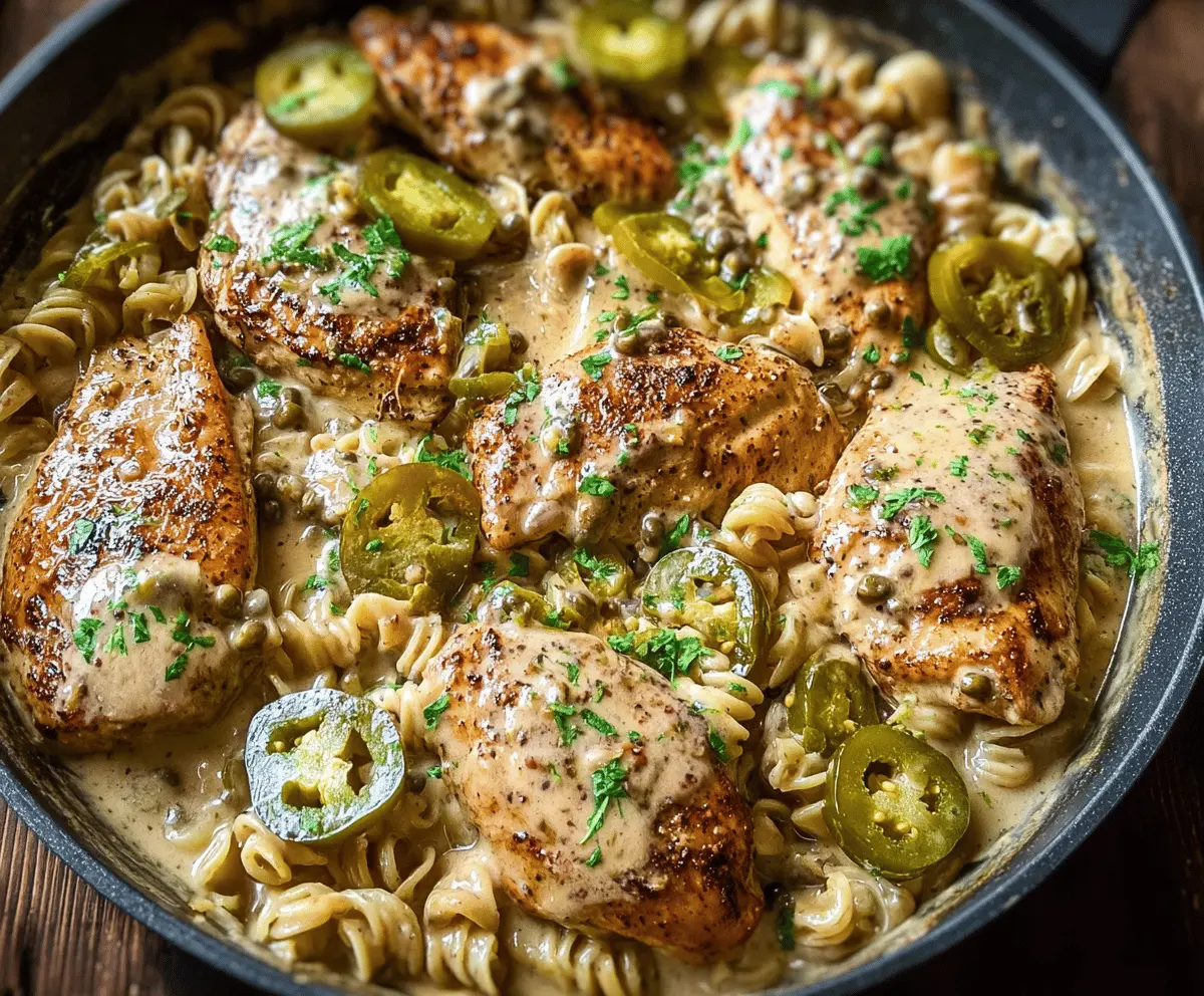 Creamy Pepperoncini Chicken Skillet Recipe
