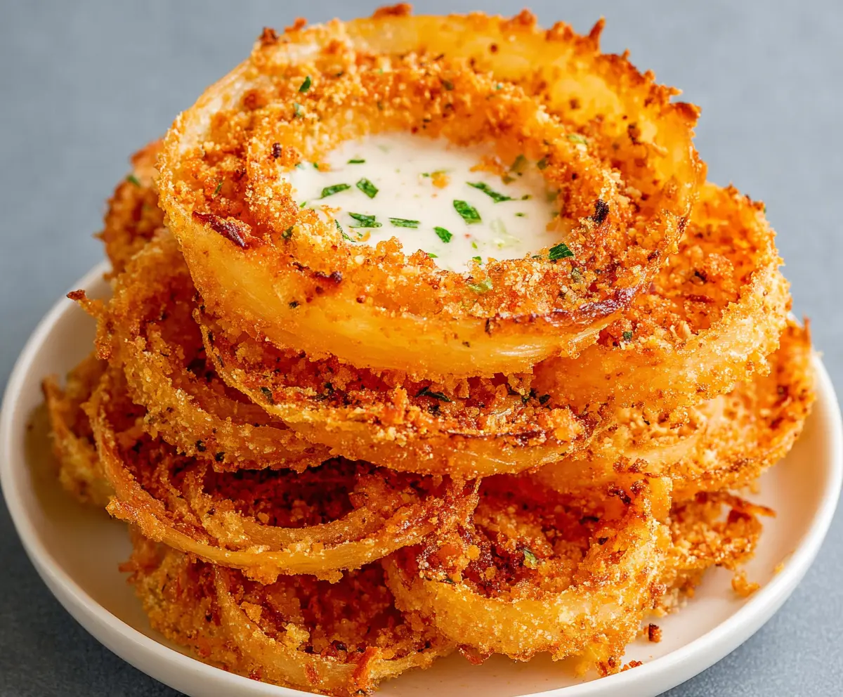 Crispy Parmesan Onion Ring Chips
