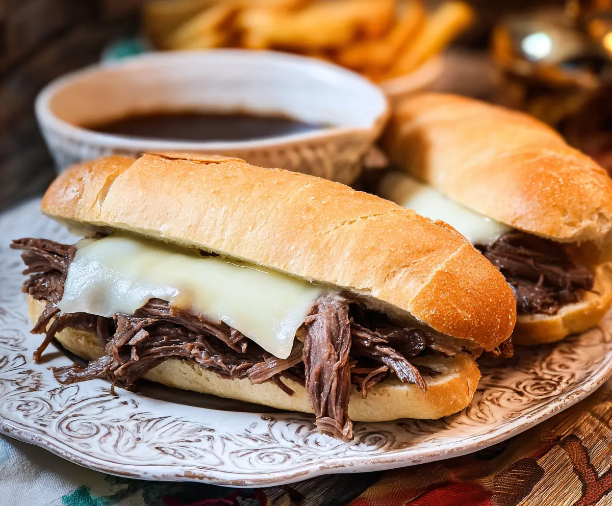 Easy Crock Pot French Dip Sandwiches
