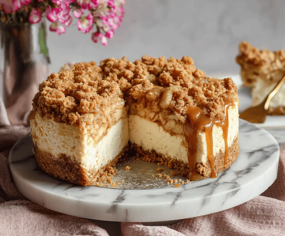 Easy Apple Crumble Cheesecake